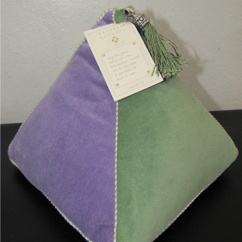 Eastern Accents velvet pyramid pillow
